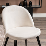Estelle Matbord - Svart / Vit Marmor - 200*90*H76+Velvet jídelní židle - černá