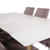 Polar Matbord - Ek-Look / Vit- 180*90*H75 +Leone 2.0 Polar Grey - Bílé nohy _6