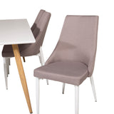 Polar Matbord - Ek-Look / Vit- 180*90*H75 +Leone 2.0 Polar Grey - Bílé nohy _6