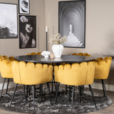Copenhagen - Jídelní stůl kulatý - Black / Black+Limhamn - Židle - Gold Velvet_6