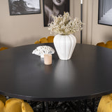 Copenhagen - Jídelní stůl kulatý - Black / Black+Limhamn - Židle - Gold Velvet_6