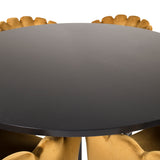 Copenhagen - Jídelní stůl kulatý - Black / Black+Limhamn - Židle - Gold Velvet_6