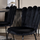 Copenhagen - Jídelní stůl kulatý - Black / Black+Limhamn Light - Židle - Black Velvet_6