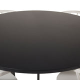 Copenhagen - Jídelní stůl kulatý - Černá / Černá + Bobby Windsor Jídelní židle - Grey_4