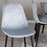 Zlatý rozkládací stůl - 180/220*85*H76 Černá dýha - Černé nohy - Mosazné detaily+Jídelní židle Polar Diamond - Černé nohy - Šedá Velvet_6