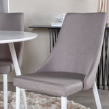 Kulatý stůl Plaza 100 cm - Bílá deska / Bílé nohy +Leone 2.0 Polar Grey - Bílé nohy _4
