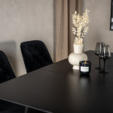 Prodlužovací stůl Silar – černý melamin/černé nohy+velvetová luxusní jídelní židle – černá/černá_4