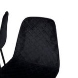Jídelní stůl Estelle 140*90 - Bílá / Černá + Polar Diamond Jídelní židle - Černé nohy - Black Velvet_4