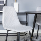 Jídelní stůl Dipp - 115 cm - Černá / Černá mosaz + Polar Diamond Jídelní židle - Černé nohy - Šedá látka_4