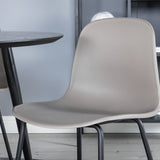 Jídelní stůl Dipp - 115 cm - Černá dýha / Celé černé nohy + Jídelní židle Arctic - Černé nohy - Khaki Plast_4
