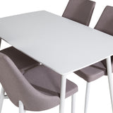 Polar Jídelní stůl 120 cm - White White +Leone 2.0 Polar Grey - White Nohy _4