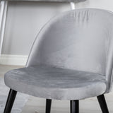 Polar Jídelní stůl 180 cm - Bílá deska / Bílé nohy + Sametová jídelní židle Mosaz - Světle šedá / Black_6