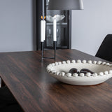 Jídelní stůl Polar 180 cm - Ořechová deska - Ořechové nohy+Jídelní židle Leon - Ořechové nohy - Černá Fabric_6