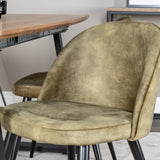 Jídelní stůl Inca - 160/200*85*H75 - Dub / Black+Velvet Jídelní křeslo - Černé nohy - Dusty Green Velvet_4