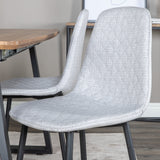 Jídelní stůl Inca - 160/200*85*H75 - Dub / Černá+Polar Diamond Jídelní židle - Černé nohy - Šedá látka_4