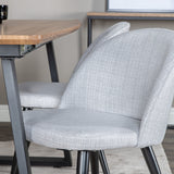 Jídelní stůl Inca - 160/200*85*H75 - Dub / Černá+Velvet jídelní křeslo - Černé nohy - Světle šedáTkanina_4