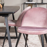 Inca Extentiontable - Černá top / černá Nohy+Velvet Jídelní židle - Pink / Black_4