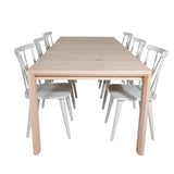Posuvný prodlužovací stůl - White Wash - 170+40+40cm - Mariette - Jídelní židle - Šedá 6