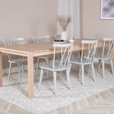 Posuvný prodlužovací stůl - White Wash - 170+40+40cm - Mariette - Jídelní židle - Šedá 6