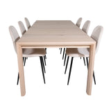 Posuvný rozkládací stůl - White Wash - 170+40+40cm +Jídelní židle Polar- Black le