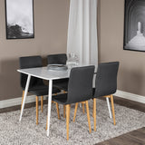 Polar Jídelní stůl 120 cm - White White +Windu Matstol - Ek-Look / Mörkgrå _4