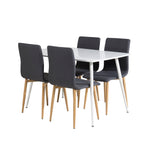 Polar Jídelní stůl 120 cm - White White +Windu Matstol - Ek-Look / Mörkgrå _4
