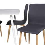 Polar Jídelní stůl 120 cm - White White +Windu Matstol - Ek-Look / Mörkgrå _4