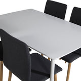 Polar Jídelní stůl 120 cm - White White +Windu Matstol - Ek-Look / Mörkgrå _4