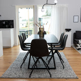 Inca Extentiontable - Černá deska / černé nohy + jídelní židle Polar s funkcí Spin