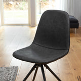 Inca Extentiontable - Černá deska / černé nohy + jídelní židle Polar s funkcí Spin