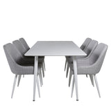 Polar Jídelní stůl 180 cm - Bílá deska / Bílé nohy+Plaza Jídelní židle - Bílá l