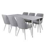 Polar Jídelní stůl 180 cm - Bílá deska / Bílé nohy+Plaza Jídelní židle - Bílá l