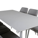 Polar Jídelní stůl 180 cm - Bílá deska / Bílé nohy+Plaza Jídelní židle - Bílá l