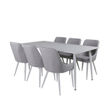 Polar Jídelní stůl 180 cm - Bílá deska / Bílé nohy+Plaza Jídelní židle - Bílá l