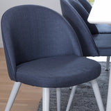 Jídelní stůl Polar 180 cm - bílá deska / bílé nohy + sametová jídelní židle - bílá