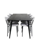 Jídelní stůl Dipp - 180*90cm - Černá dýha / celé černé nohy + Jídelní stůl Vault
