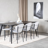 Jídelní stůl Dipp - 180*90cm - Černá dýha / celé černé nohy + Jídelní stůl Vault