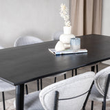 Jídelní stůl Dipp - 180*90cm - Černá dýha / celé černé nohy + Jídelní stůl Vault