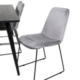 Dipp jídelní stůl - 180*90cm - Černá dýha / celé černé nohy + Muce Jídelní Cha