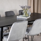 Dipp jídelní stůl - 180*90cm - Černá dýha / celé černé nohy + Muce Jídelní Cha