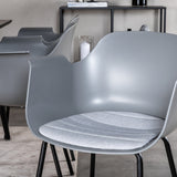 Dipp Jídelní stůl - 180*90cm - Černá dýha / celé černé nohy + Comfort Plastic