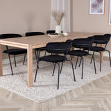 Slider Extension Table - White Wash - 170+40+40cm +Arrow křeslo - Černé nohy