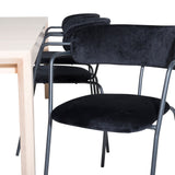 Slider Extension Table - White Wash - 170+40+40cm +Arrow křeslo - Černé nohy