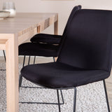 Posuvný rozšiřovací stůl - White Wash - 170+40+40cm +Muce Jídelní židle - Černé nohy - Black Fabric_6