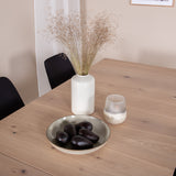Posuvný rozšiřovací stůl - White Wash - 170+40+40cm +Muce Jídelní židle - Černé nohy - Black Fabric_6