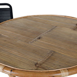 Cane Café stůl ø80cm - Stohovací židle Bamboo+Lindos - Black Alu / Black Rope_2