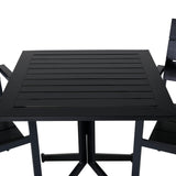Kavárenský stůl Way 70*70+Levels Chair (stohovatelné) - Black Alu / Black Aintwood_2