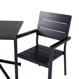 Kavárenský stůl Way 70*70+Levels Chair (stohovatelné) - Black Alu / Black Aintwood_2