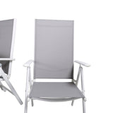 Jídelní stůl Virya - bílá Alu / šedé sklo - velký stůl + židle Break 5:pos - bílá/šedá_6