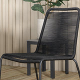 Albany Table - 224/324 - Black/Grey+Lindos Stohovací židle - Black Alu / Black Rope_8